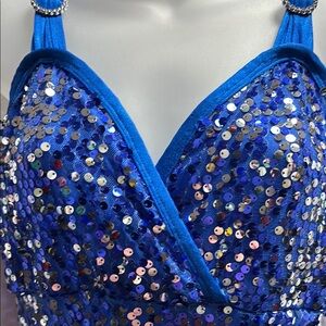Shimmering Blue Sequin Dance Dress